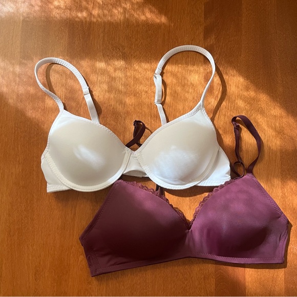 White Purple Bras, 34A - Picture 1 of 7